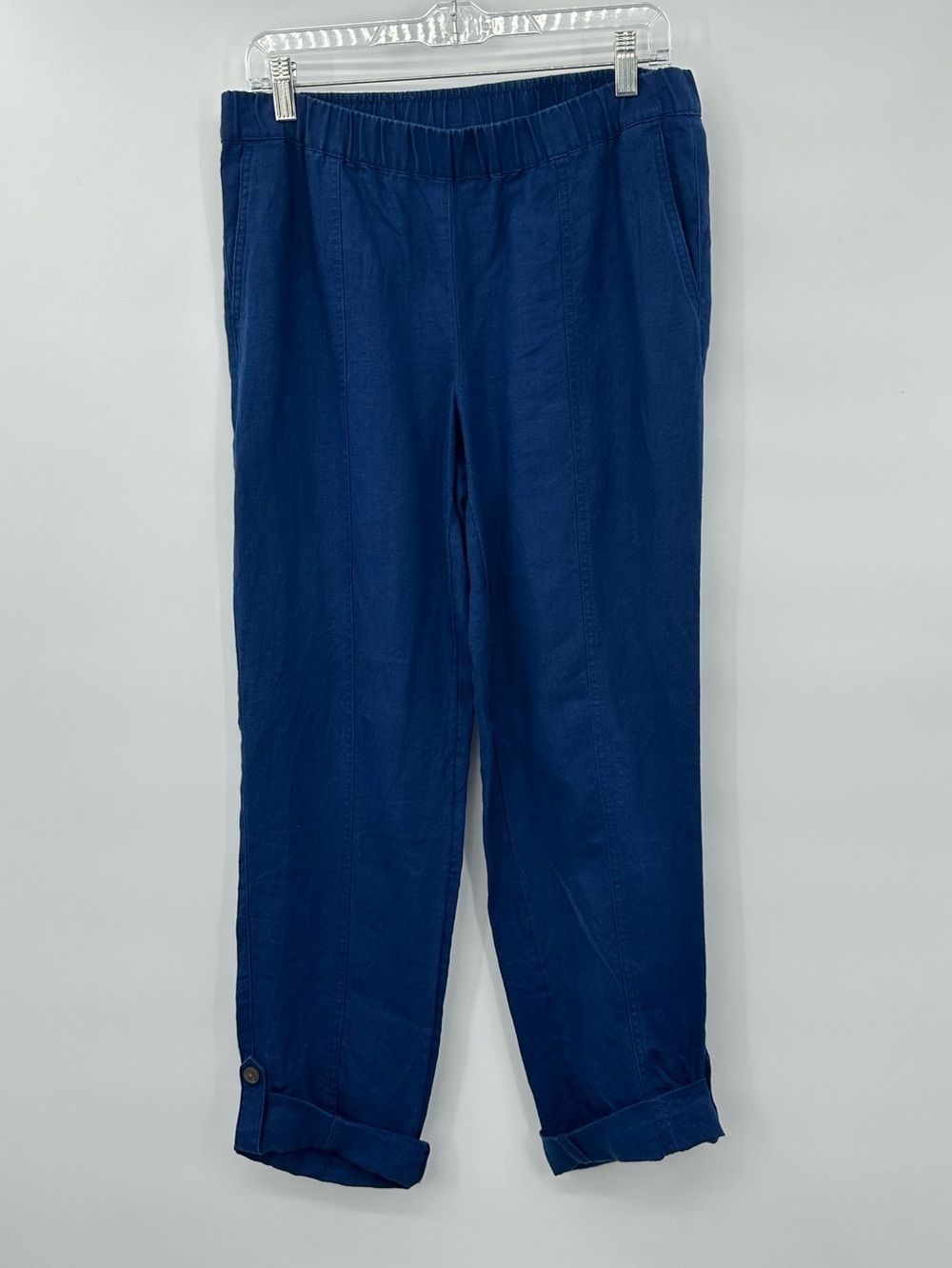 J.Jill Love Linen Navy Blue pull in pants size S